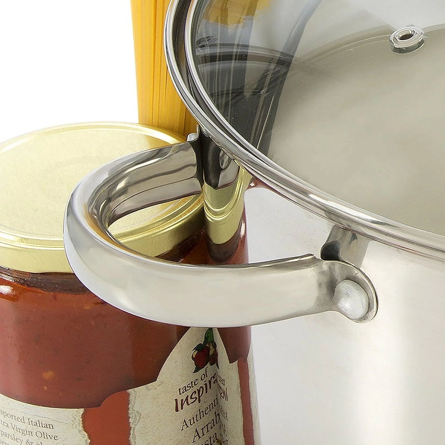 Pure Intentions Stainless Steel Stock Pot with Lid, 8 Quart, Polished