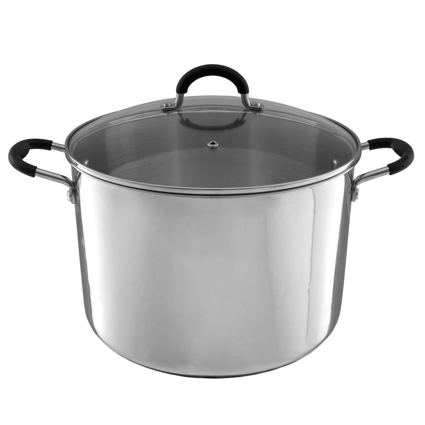 Large Stock Pot-Stainless Steel Pot with Lid-Compatible with Electric, Gas, Induction or Gas Cooktops-12-Quart Capacity Cookware by