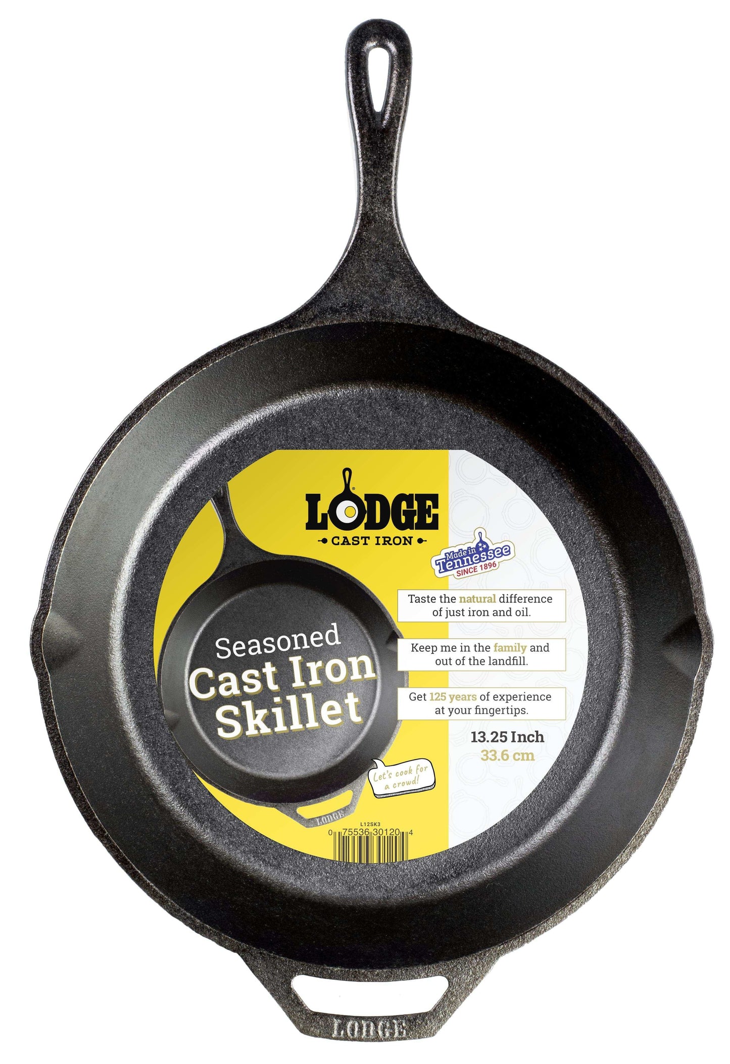 13.25" Seasoned Cast Iron Skillet