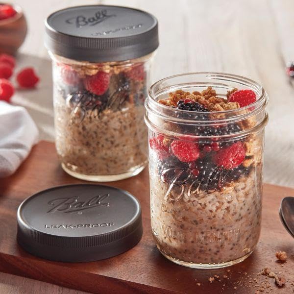 Leak-Proof Plastic Lids for Glass Mason Jars, Used for Canning, Pickling, Juice, Jam, Jelly (Regular, 6 Count (Pack of 1))