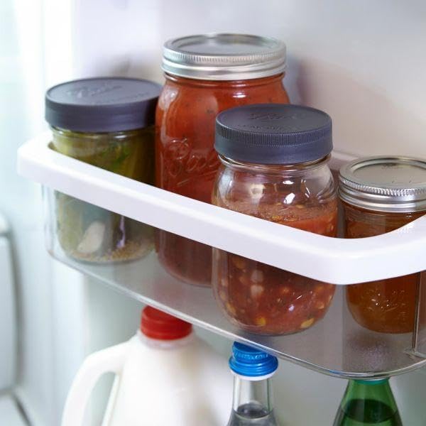 Leak-Proof Plastic Lids for Glass Mason Jars, Used for Canning, Pickling, Juice, Jam, Jelly (Regular, 6 Count (Pack of 1))