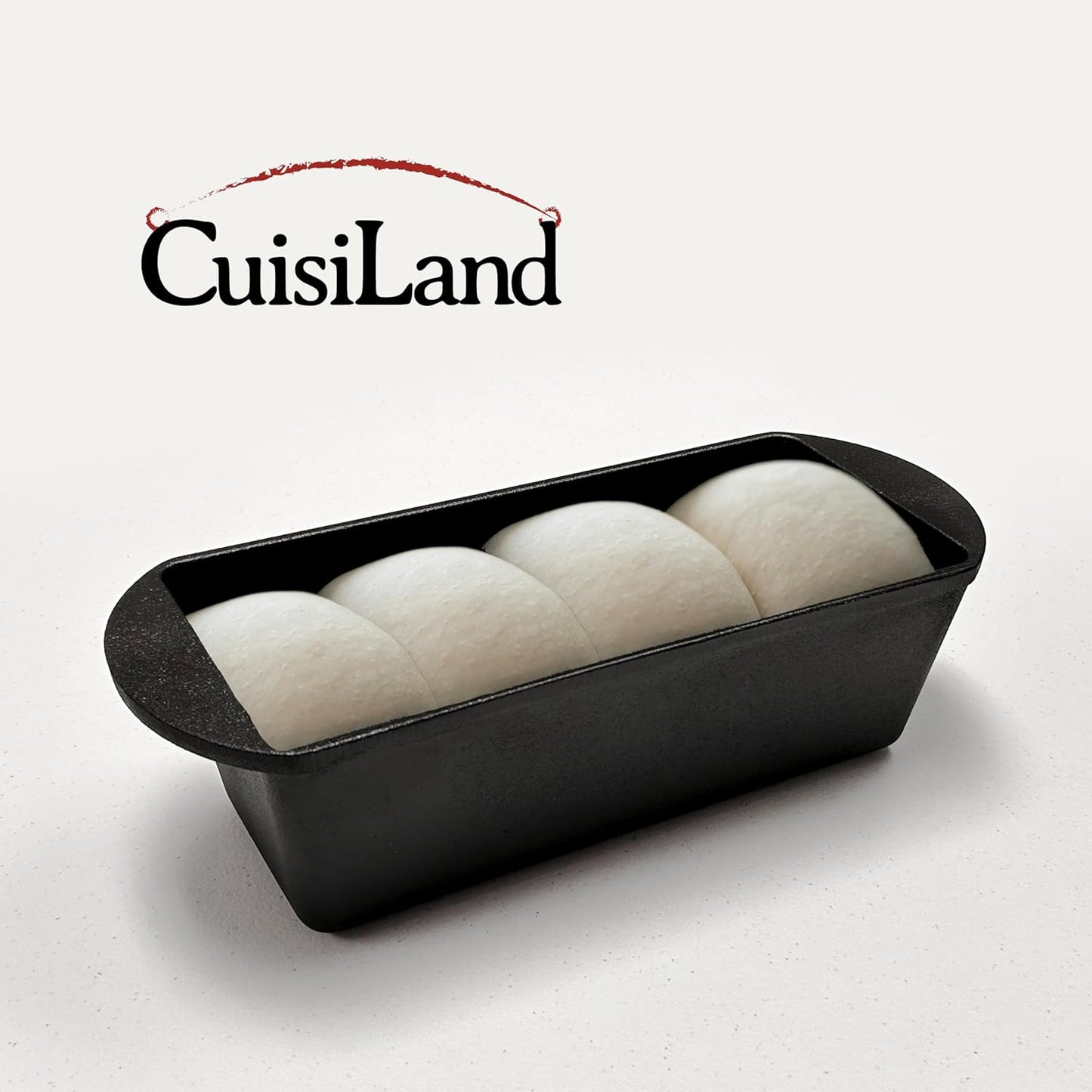 Rectangular Cast Iron Bread Loaf Pan, Heavy Duty 11X4.75X4,25" (14" L/Handles) with Lid (BLP137U)