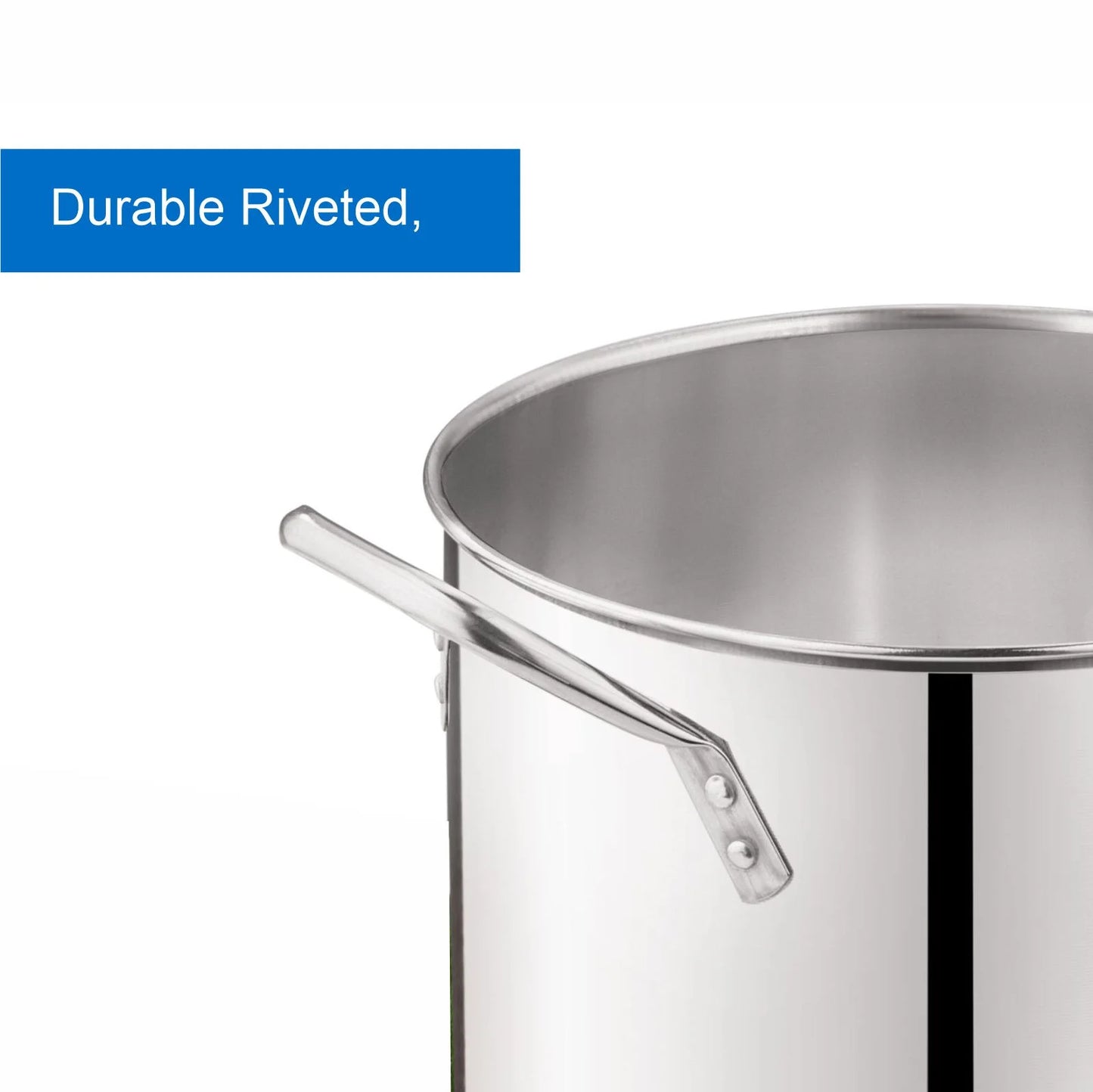12 Quart Stainless Steel Stock Pot, Silver