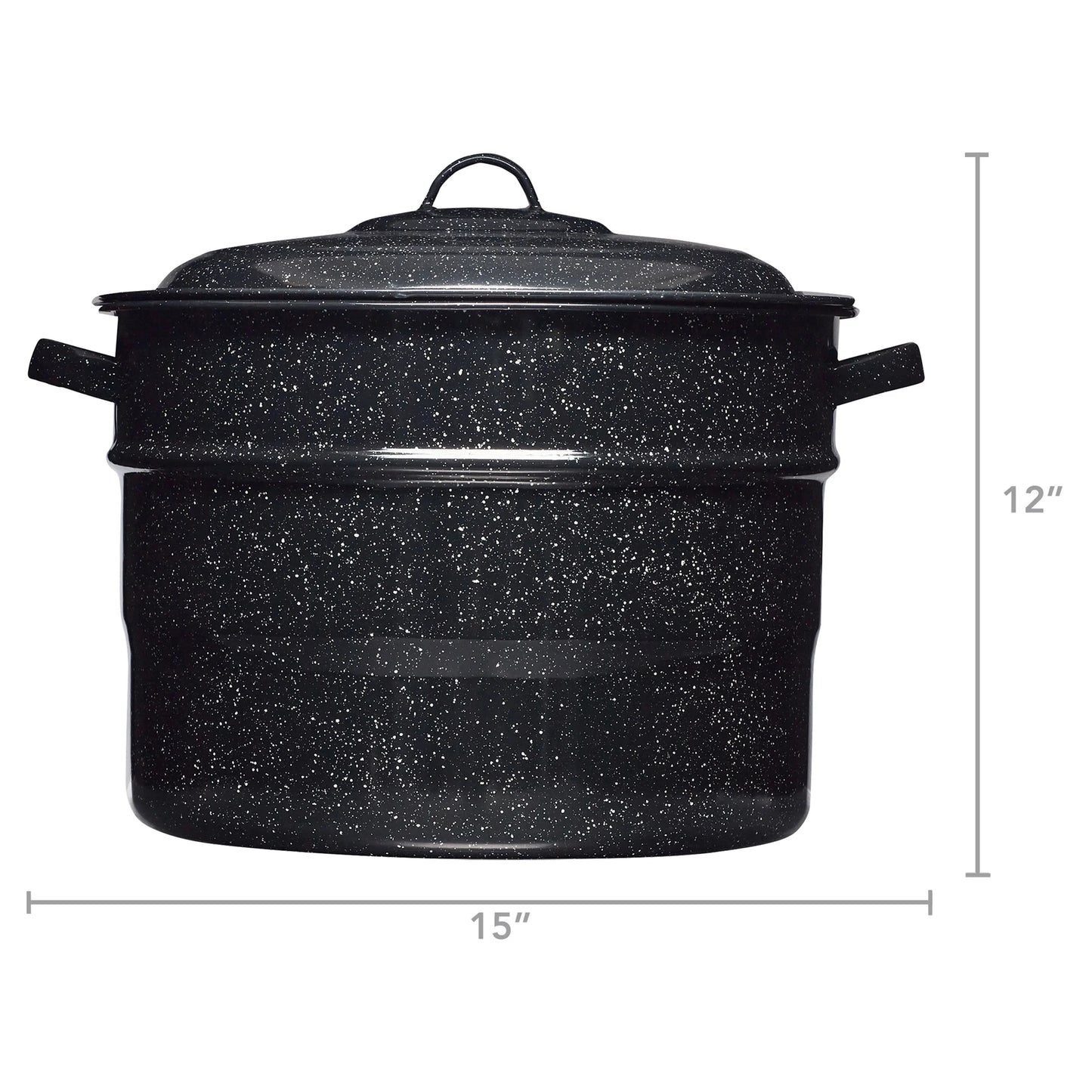 Granite Ware 21.5 Quart Water Bath Canner, Large Enamel Canning Pot with Rack, Canning Supplies for Jam, Salsa and Pickles