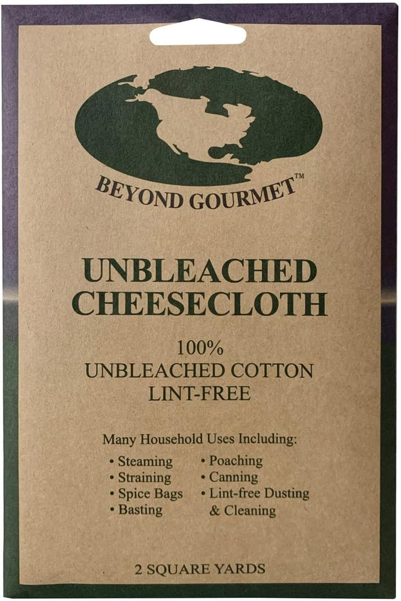 Extra-Fine Unbleached Cheesecloth, 100-Percent Cotton, Chlorine Free, 2-Square Yards, 18-Square Feet, Set of 12
