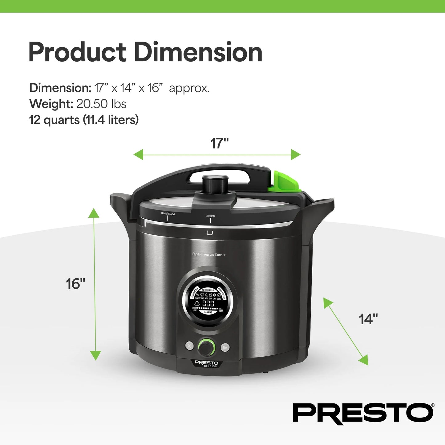 Precise 12Qt Electric Pressure Canner 02144