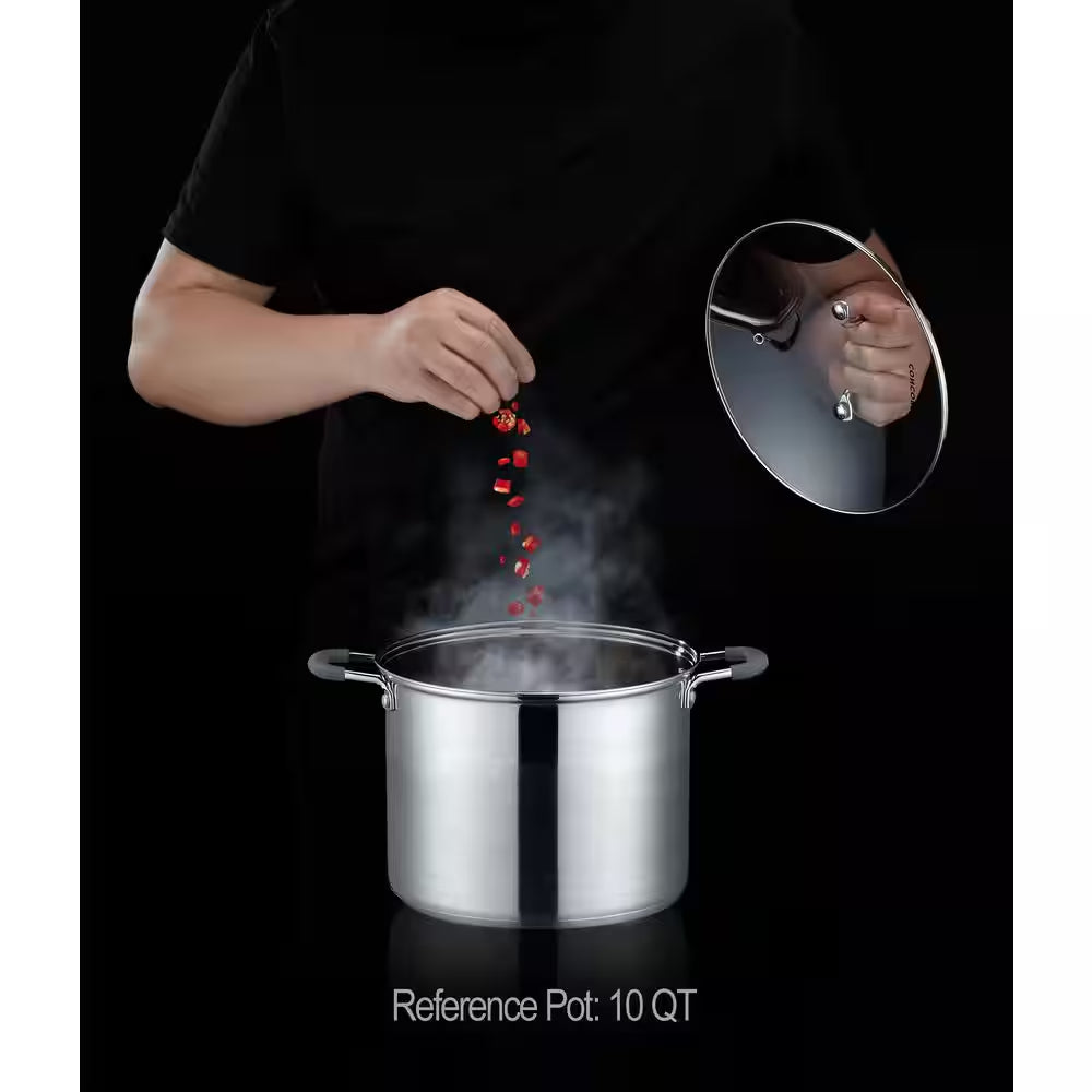 5 Qt. Stainless Steel Stock Pot with Glass Lid