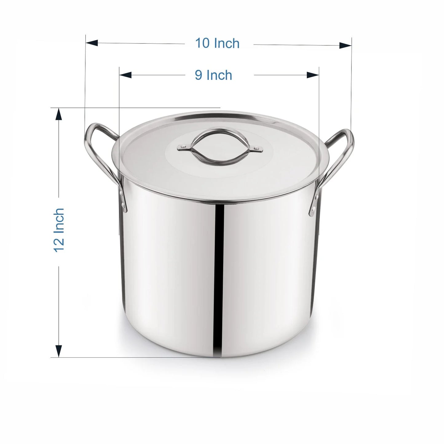 12 Quart Stainless Steel Stock Pot, Silver