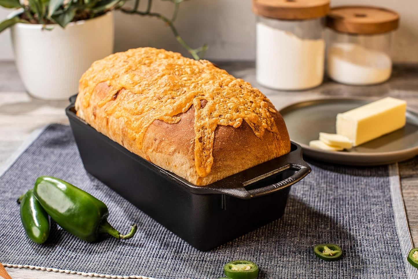 10 Inch Pre-Seasoned Cast Iron Loaf Pan - Dual Handles - Unparalleled Heat Retention for Consistent, Even Baking - Black
