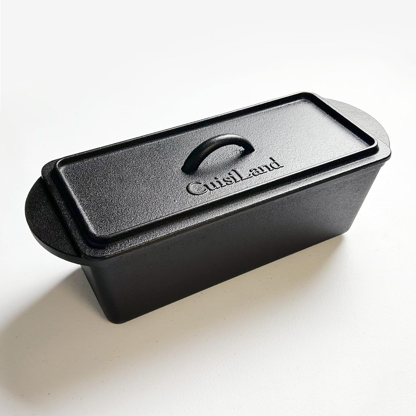 Rectangular Cast Iron Bread Loaf Pan, Heavy Duty 11X4.75X4,25" (14" L/Handles) with Lid (BLP137U)