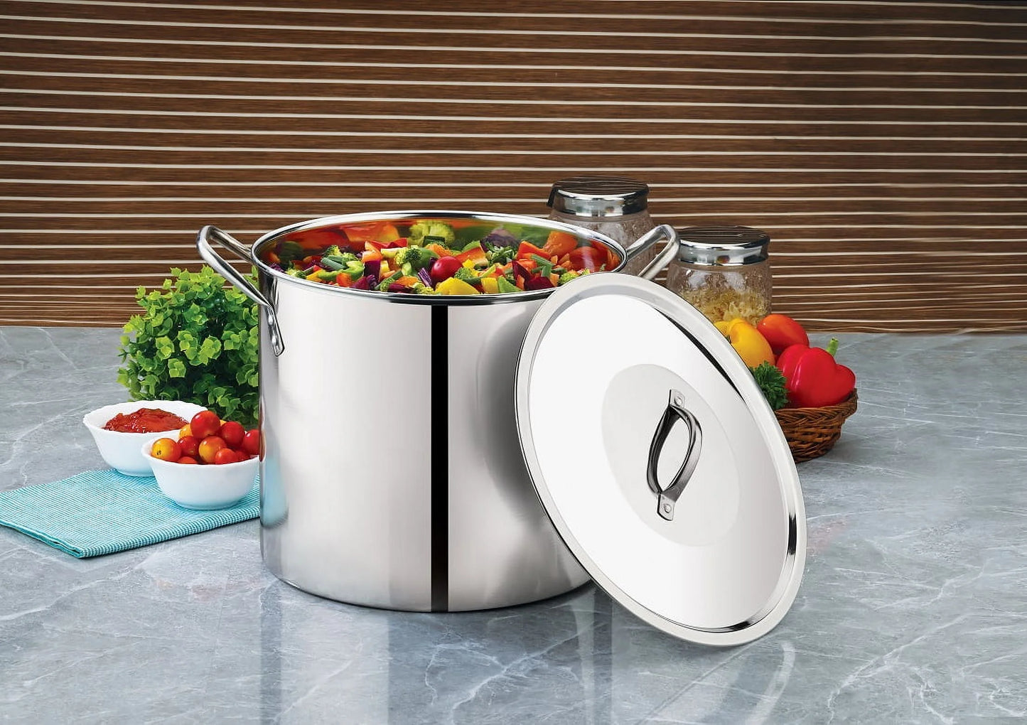 12 Quart Stainless Steel Stock Pot, Silver