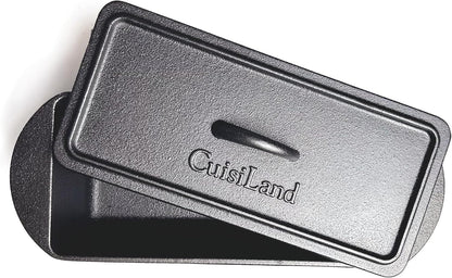 Rectangular Cast Iron Bread Loaf Pan, Heavy Duty 11X4.75X4,25" (14" L/Handles) with Lid (BLP137U)