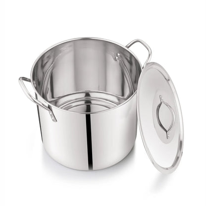 12 Quart Stainless Steel Stock Pot, Silver