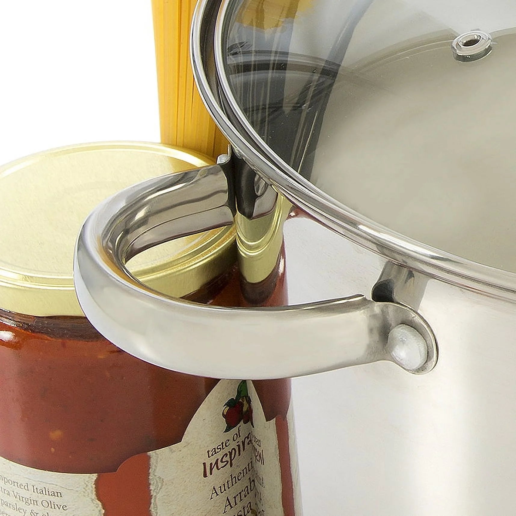 Pure Intentions Stainless Steel Stock Pot with Lid, 8 Quart, Polished