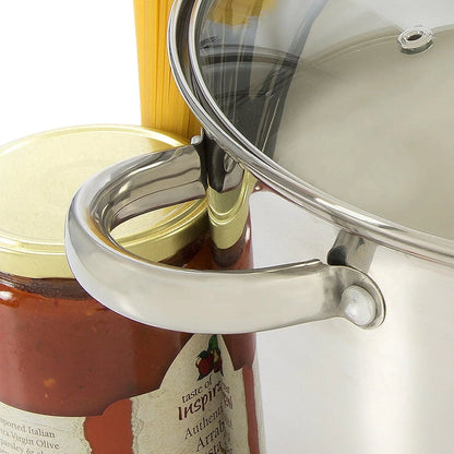 Pure Intentions Stainless Steel Stock Pot with Lid, 8 Quart, Polished
