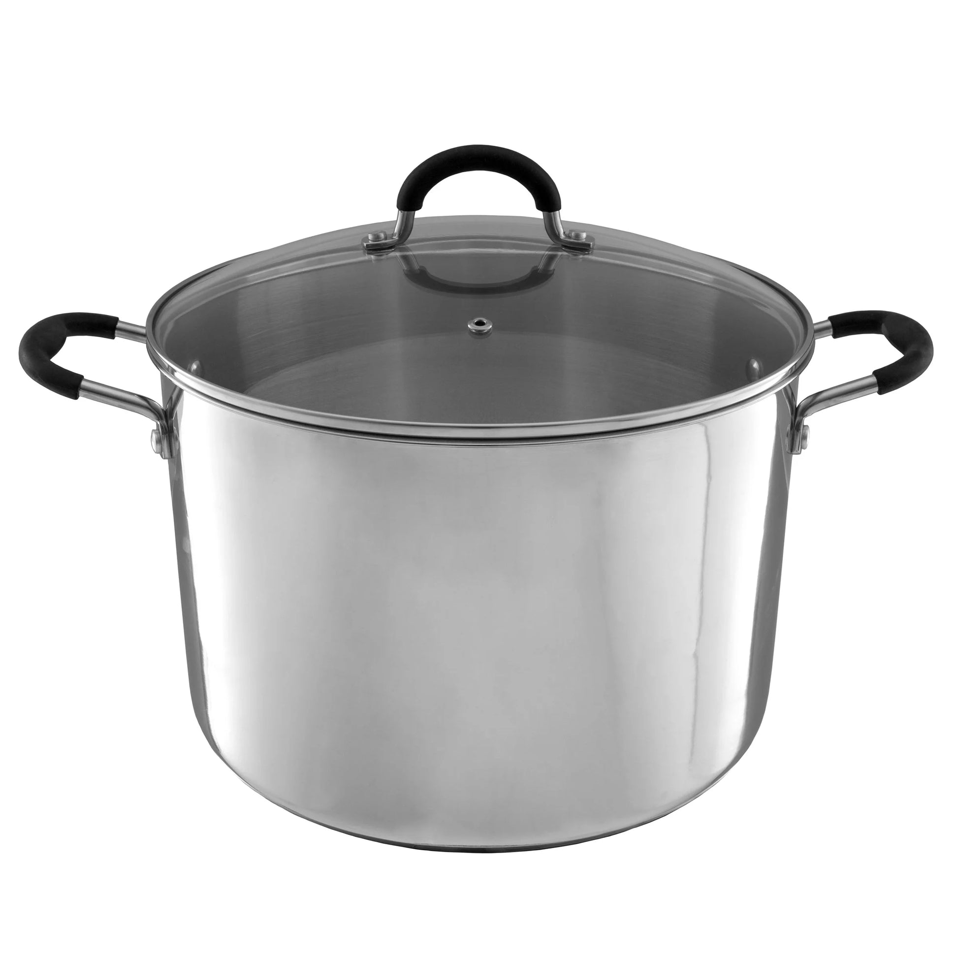 Large Stock Pot-Stainless Steel Pot with Lid-Compatible with Electric, Gas, Induction or Gas Cooktops-12-Quart Capacity Cookware by