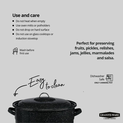 (2 Pack)  21.5 Quart Water Bath Canner, Large Enamel Canning Pot with Rack, Canning Supplies for Jam, Salsa and Pickles