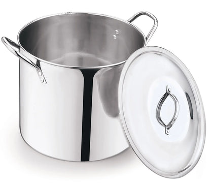 12 Quart Stainless Steel Stock Pot, Silver