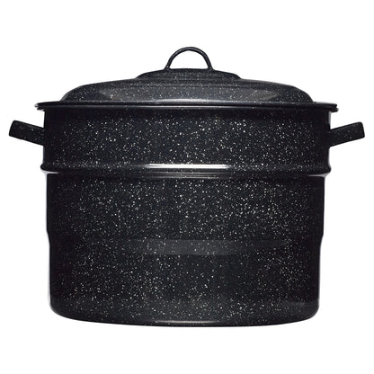 (2 Pack)  21.5 Quart Water Bath Canner, Large Enamel Canning Pot with Rack, Canning Supplies for Jam, Salsa and Pickles