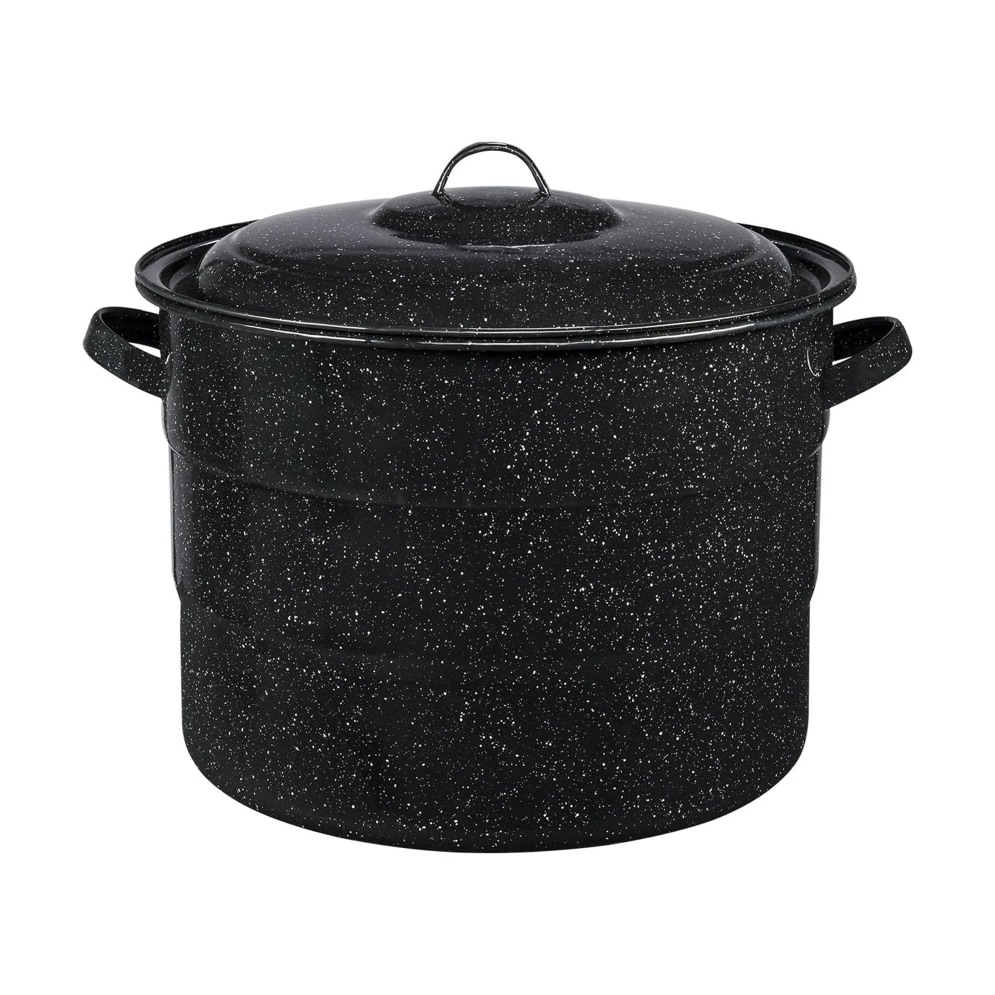 Granite Ware 21.5 Quart Water Bath Canner, Large Enamel Canning Pot with Rack, Canning Supplies for Jam, Salsa and Pickles