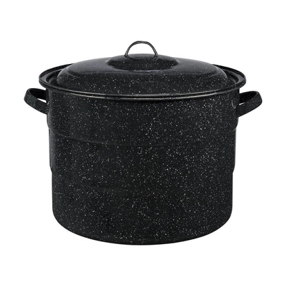 Granite Ware 21.5 Quart Water Bath Canner, Large Enamel Canning Pot with Rack, Canning Supplies for Jam, Salsa and Pickles