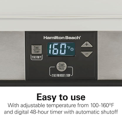 Digital Food Dehydrator for Fruit and Jerky, Vegetables and More, 5 Trays, Adjustable Temperature, 48 Hour Timer + Auto Shutoff, Grey (32100A)