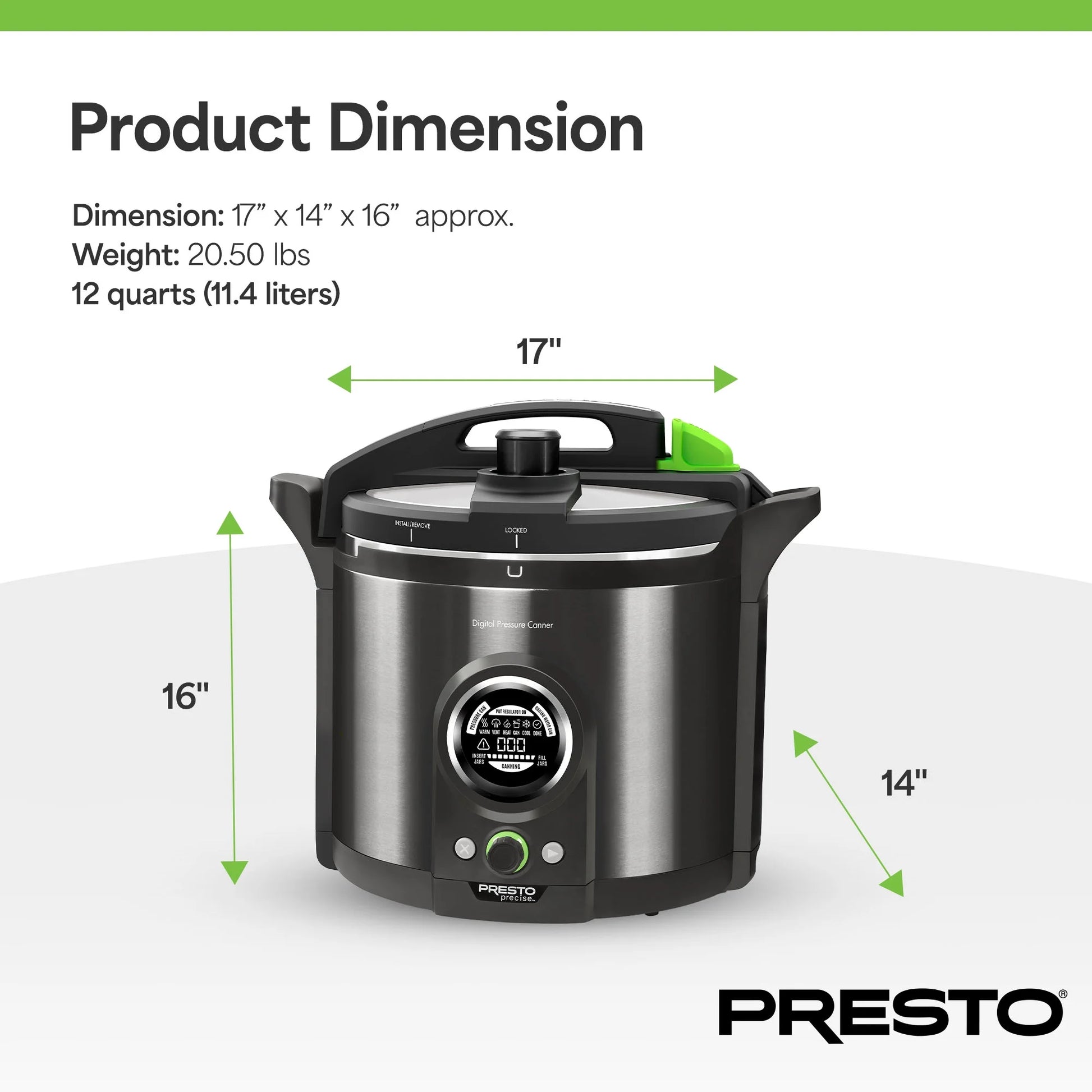 Precise 12Qt Electric Pressure Canner 02144