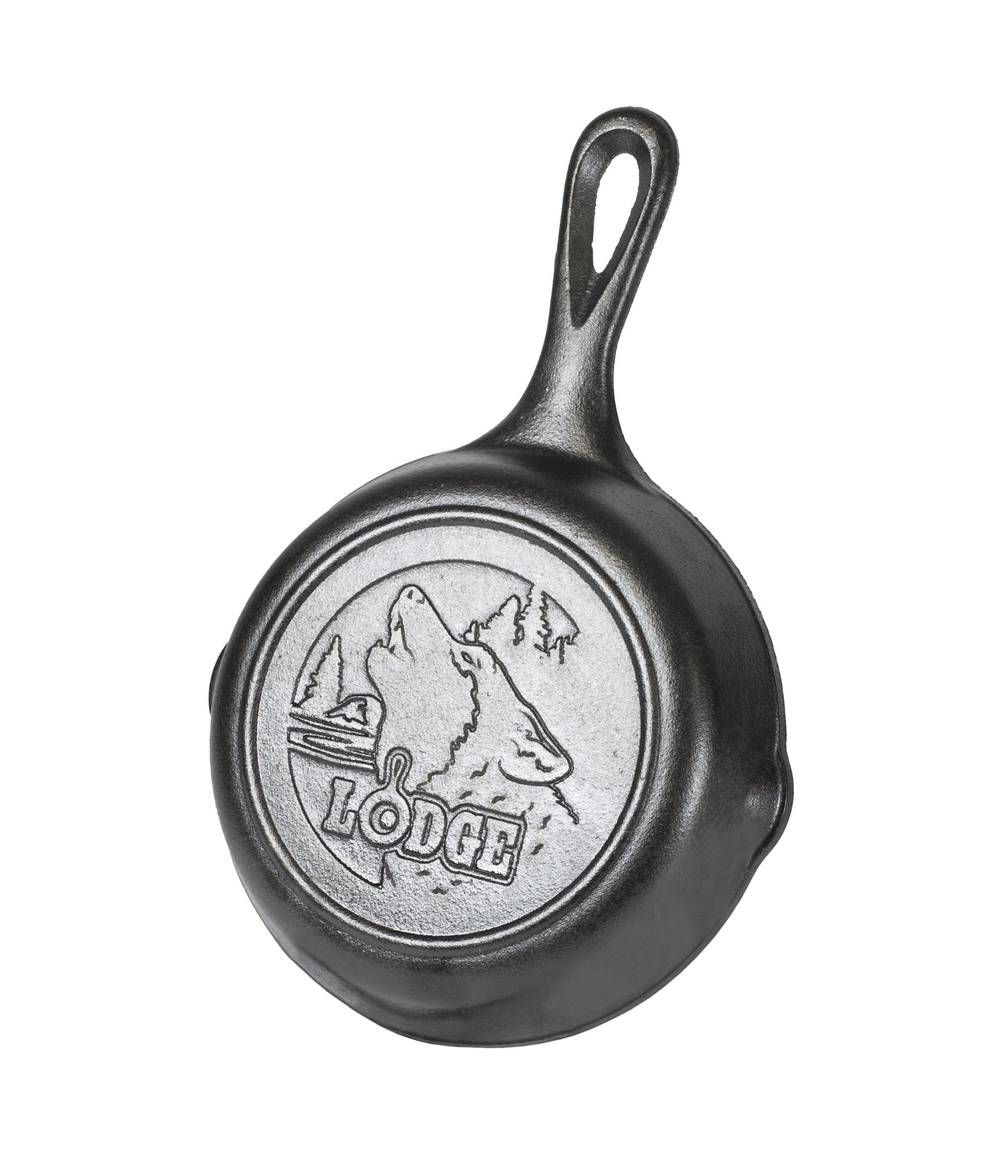 Wildlife 6.5" Cast Iron Skillet Wolf Scene,
