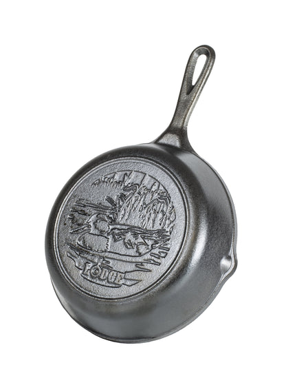 Wildlife Series 8" Cast Iron Skillet Duck Scene,