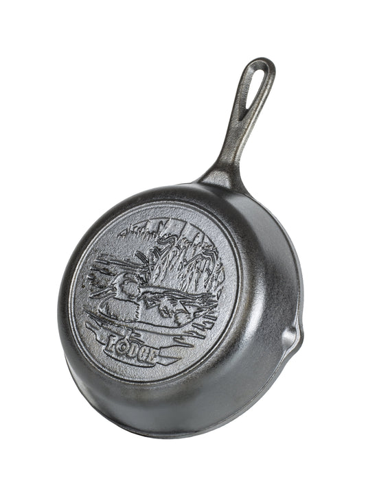 Wildlife Series 8" Cast Iron Skillet Duck Scene,
