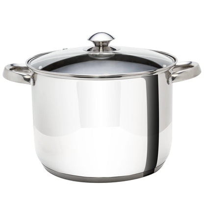 Pure Intentions Stainless Steel Stock Pot with Lid, 8 Quart, Polished