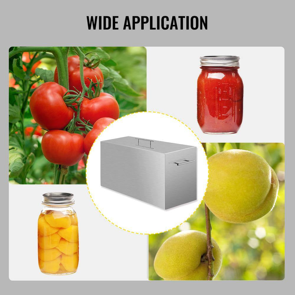 Water Bath Canner 15 Qt. Stove Top Canner Pot Boiling Water Canners with 2 Canning Racks 304 Food Grade Stainless Steel