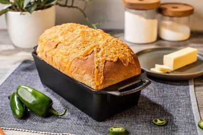 10 Inch Pre-Seasoned Cast Iron Loaf Pan - Dual Handles - Unparalleled Heat Retention for Consistent, Even Baking - Black