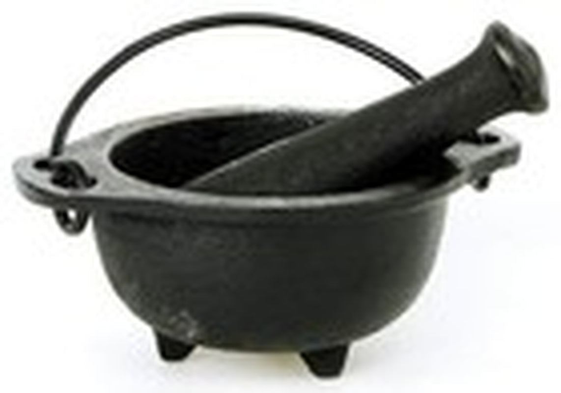 Cast Iron Cauldron Mortar and Pestle Set (Mp3-Cauldron Mortar & Pestle