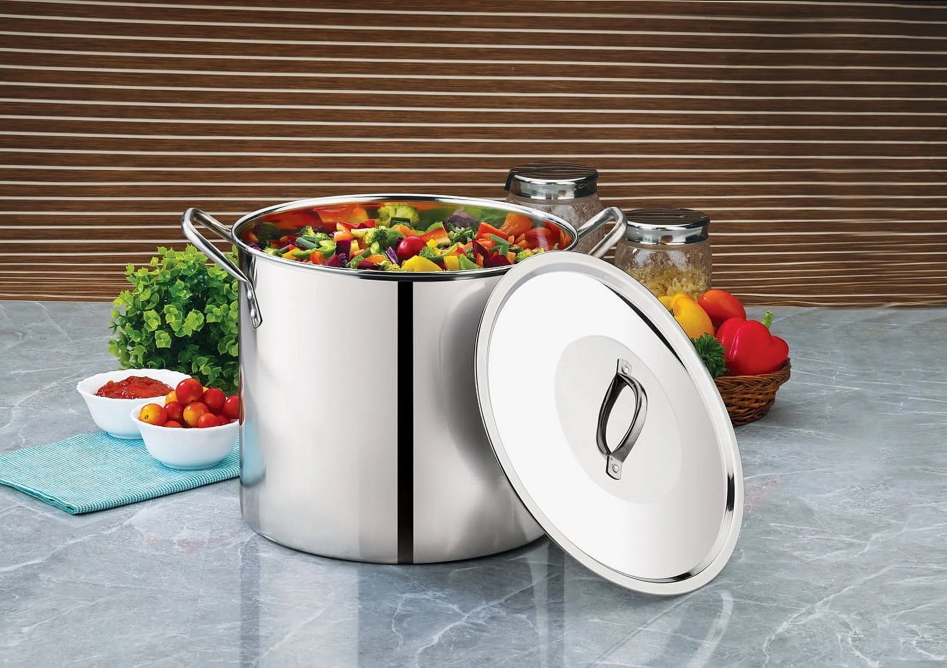 12 Quart Stainless Steel Stock Pot, Silver