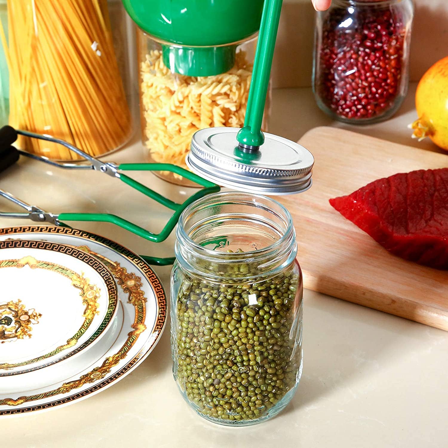 Canning Kit, Canning Supplies,For Canning Essentials Boxed Set Green (Magnetic Lid Wand)